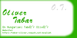 oliver tabar business card